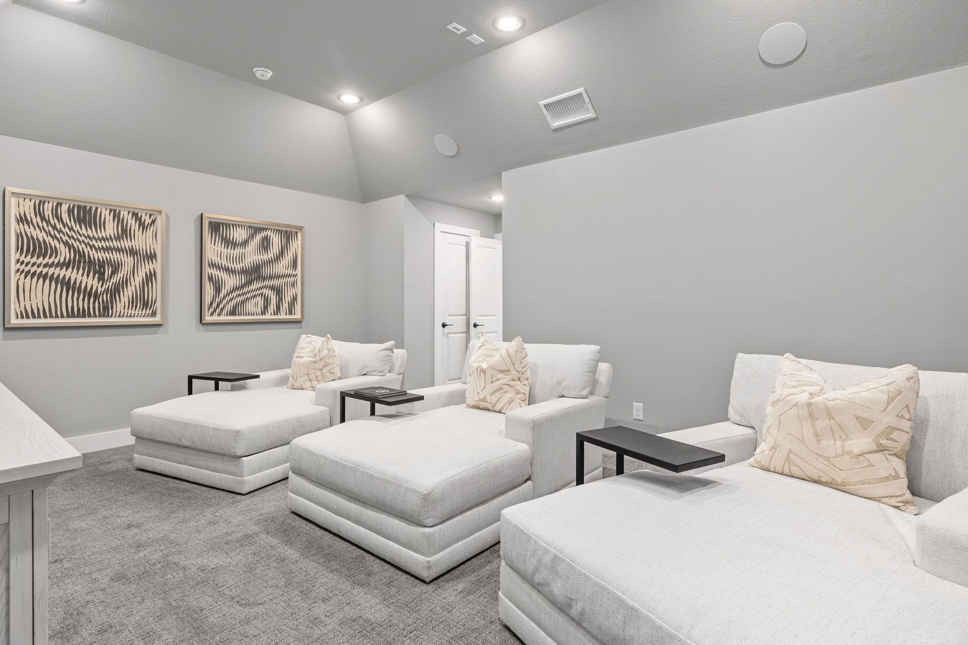 Media Room Seating Area | Mosaic 40' Model Celina TX