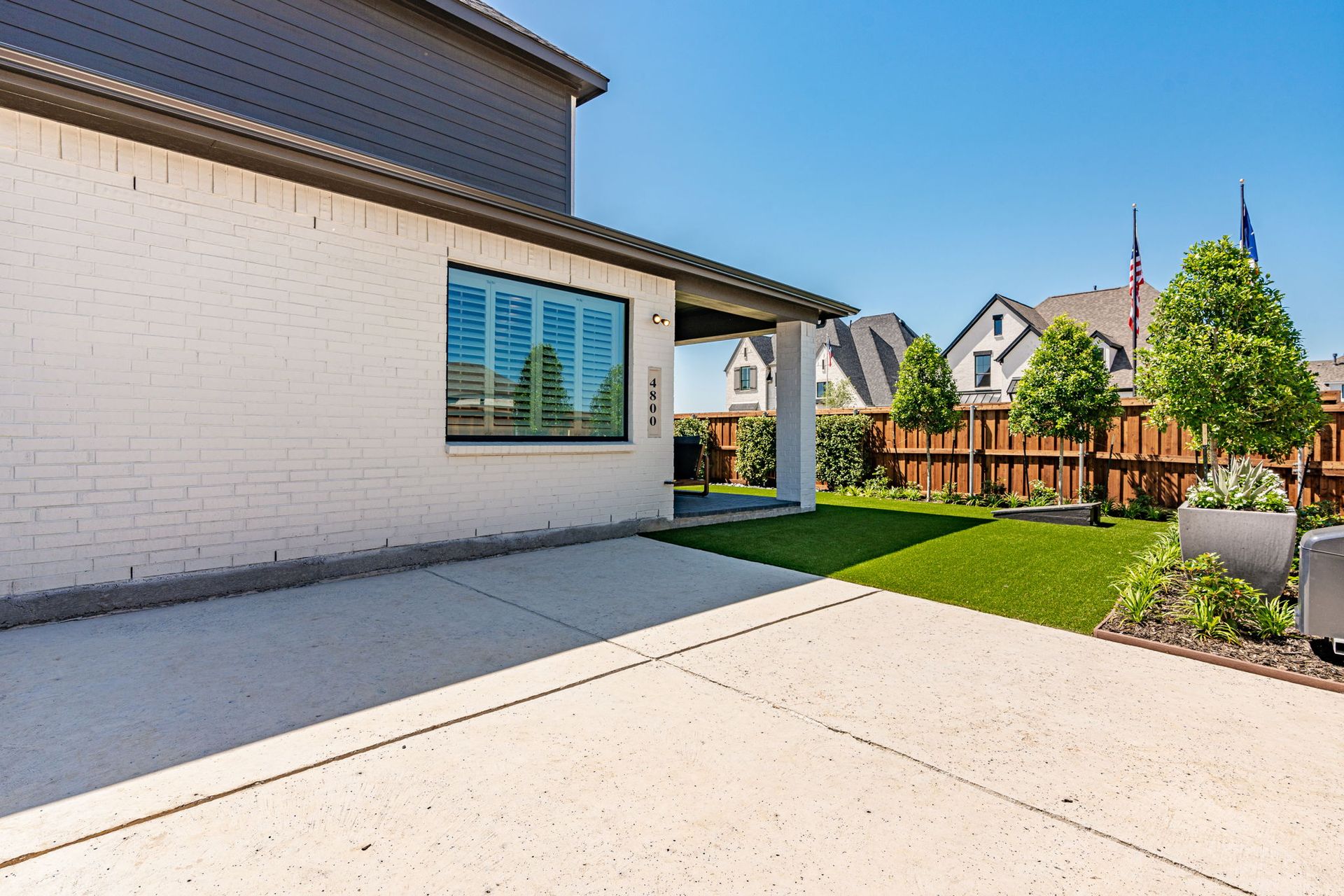 Backyard View with Extended Patio – 4800 Triadic Ln