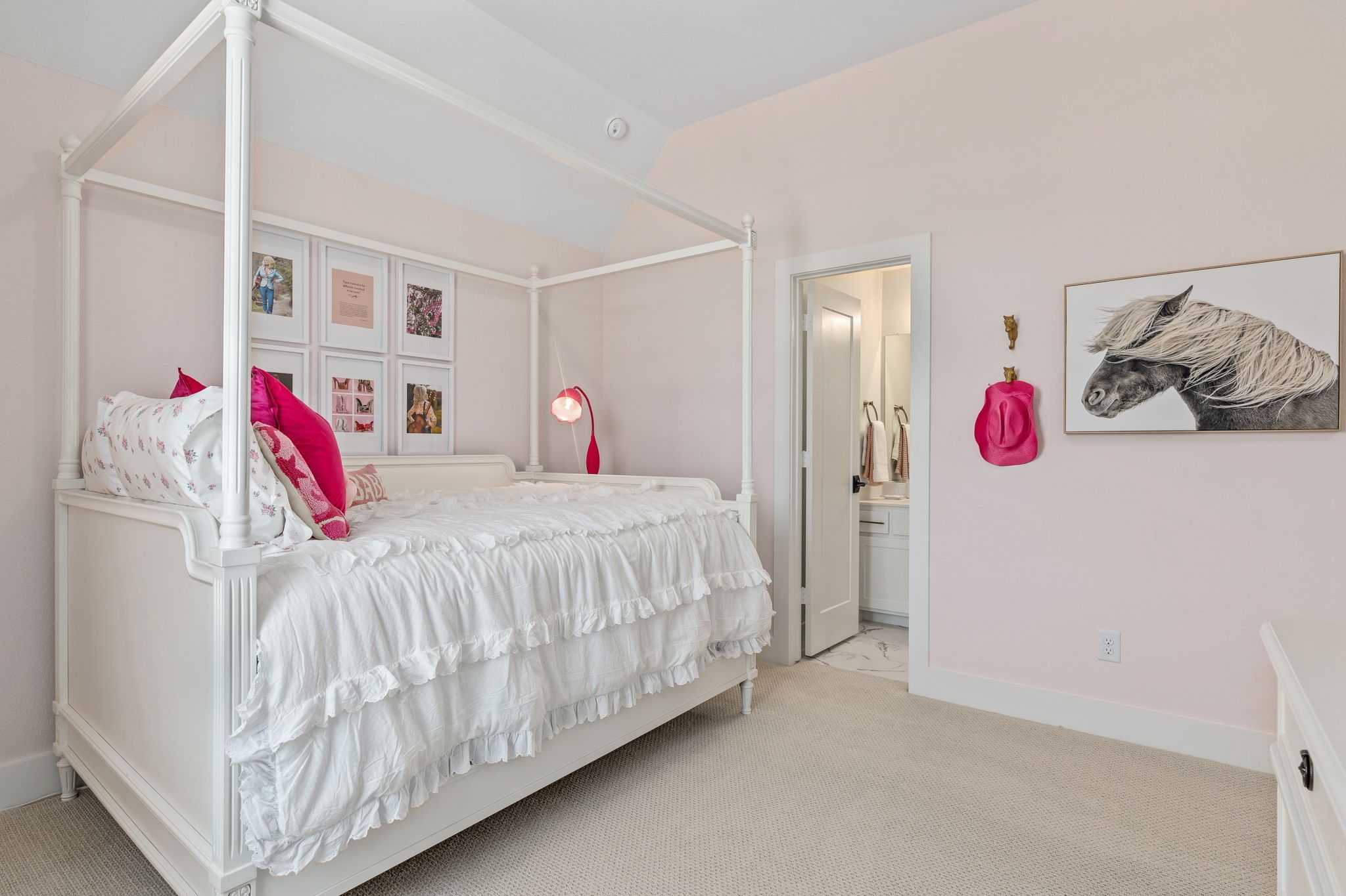 Girls Bedroom with Canopy Bed | Mosaic 60' Model Celina TX