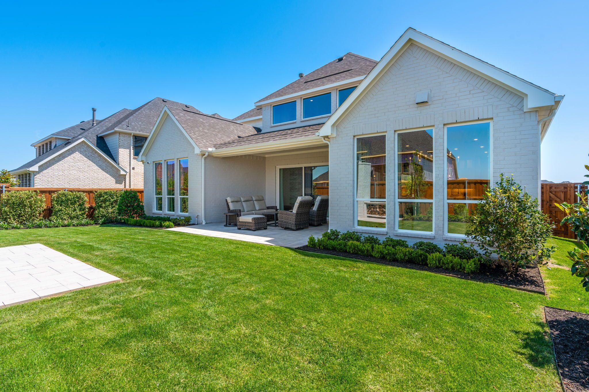 Rear Exterior View of Mosaic 60' Model with Covered Patio | Celina, TX