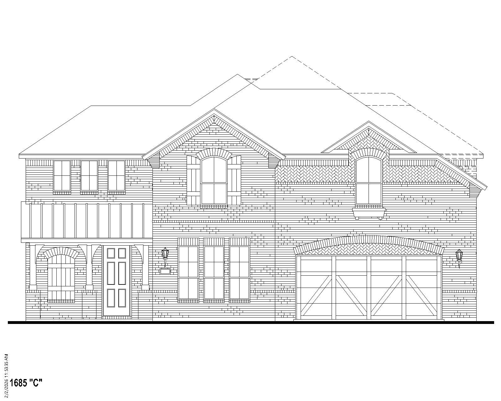 Plan 1687 Elevation C