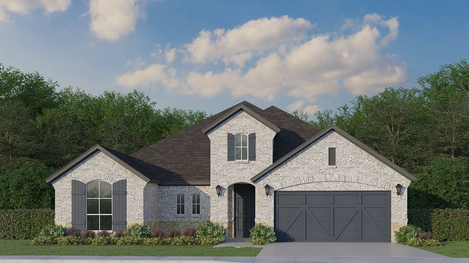 Plan 1680 Elevation A w/ Stone