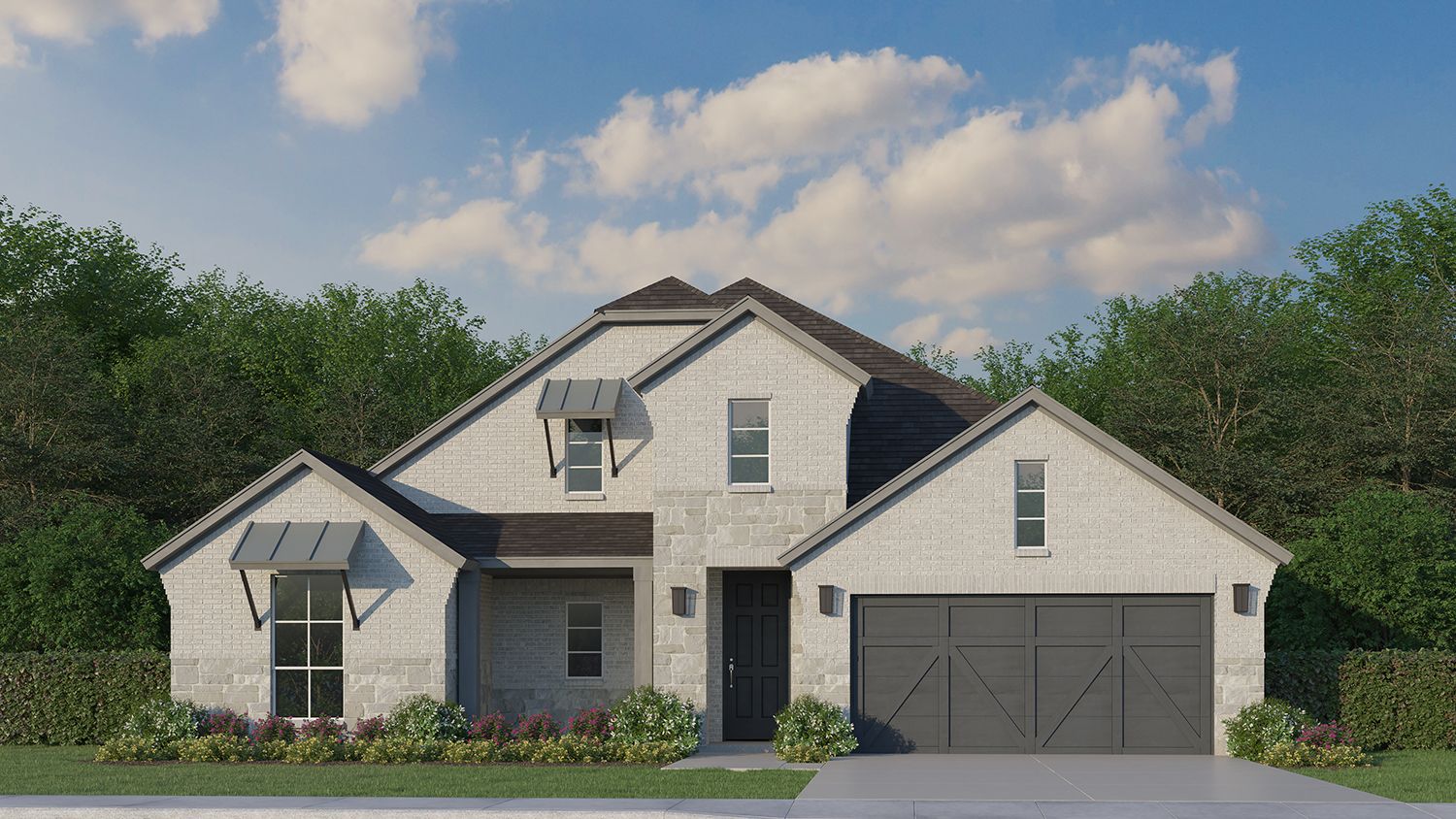 Plan 1681 Elevation C w/ Stone