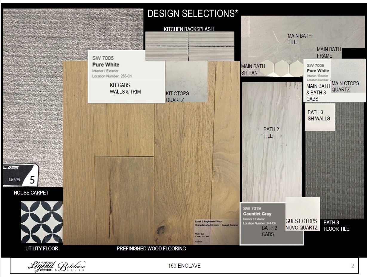 Representative photo of design selections for 169 Enclave
