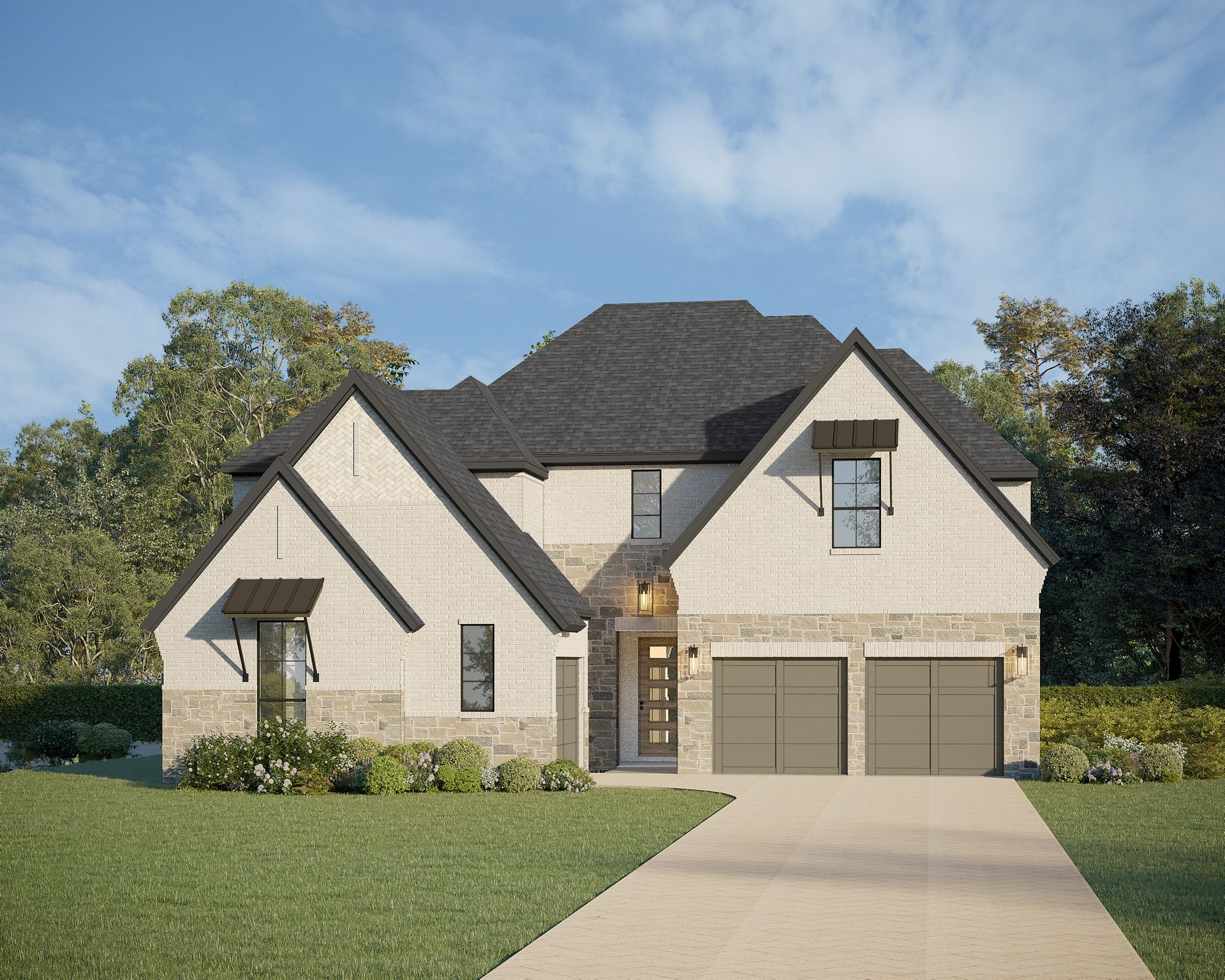 Plan 609 Elevation G w/ Stone