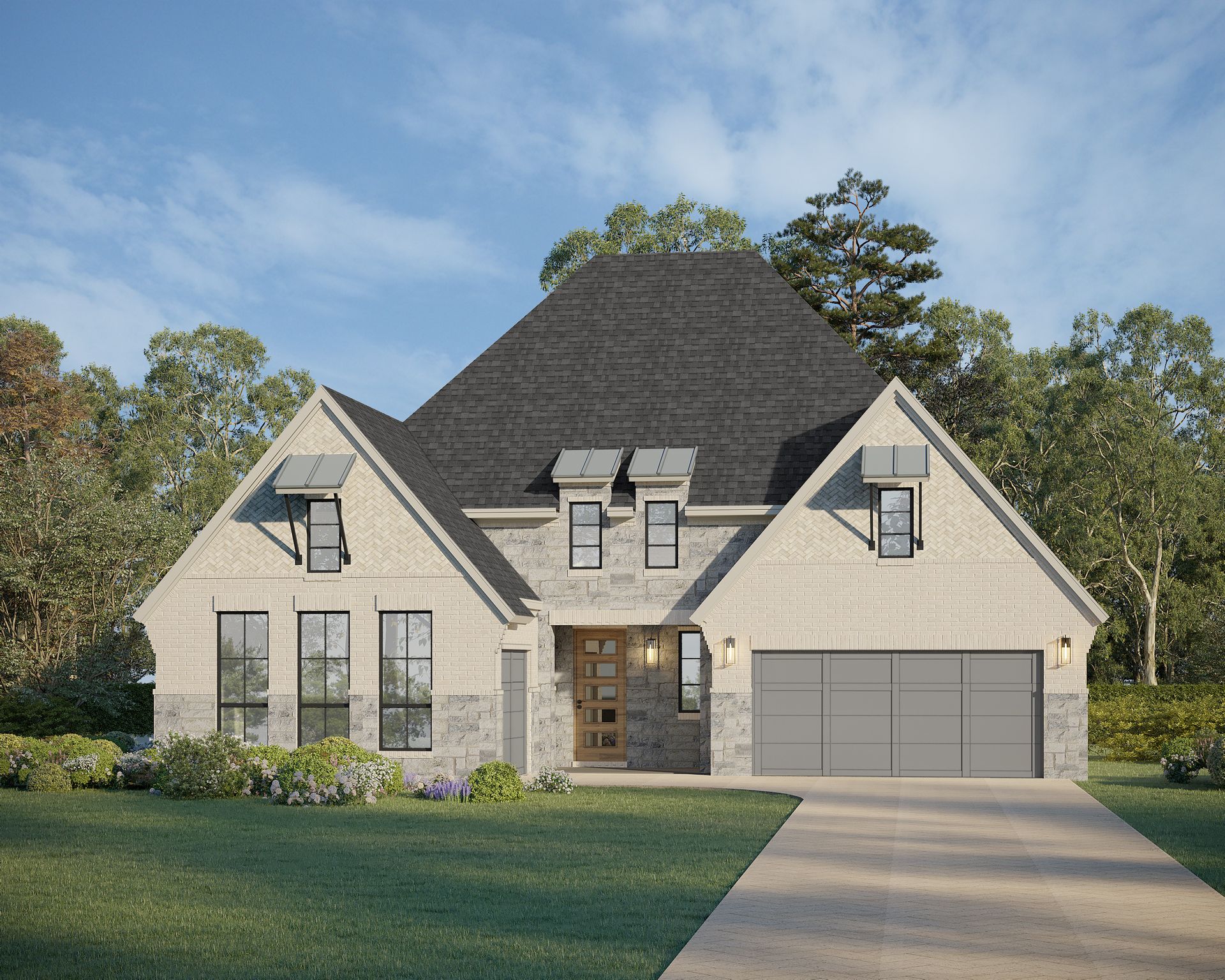 Plan 1631 Elevation G w/ Stone