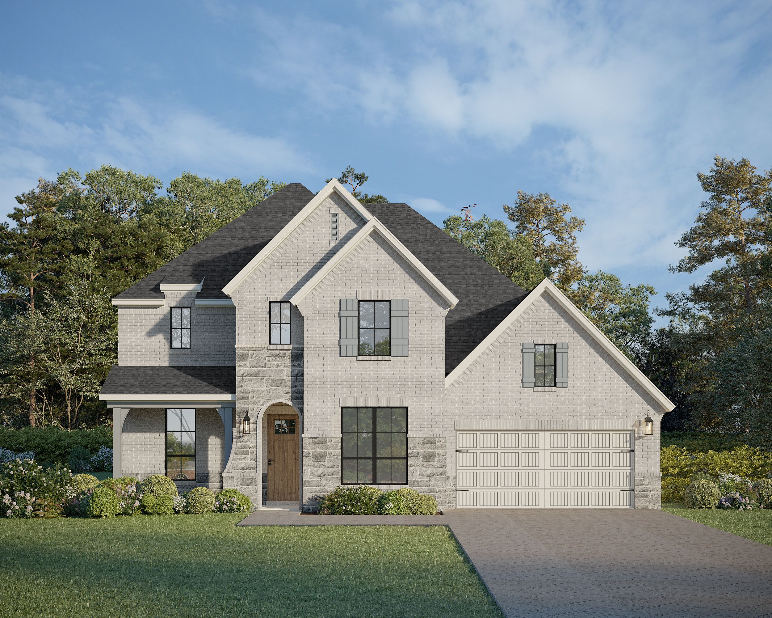 Plan 1639 Elevation D w/ Stone