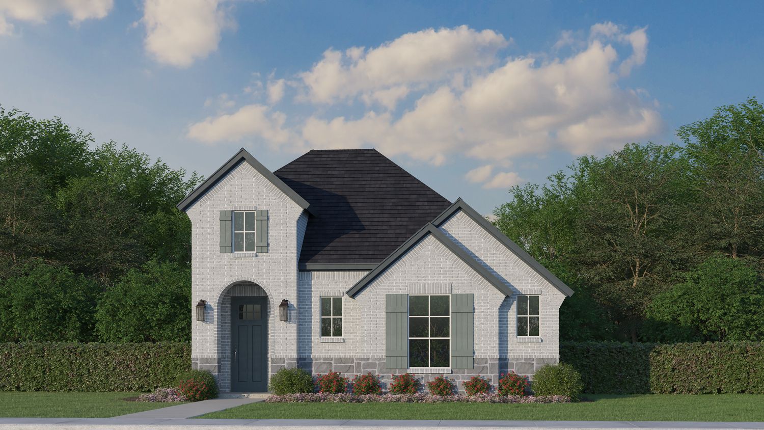 Plan 1451 Elevation E w/ Stone
