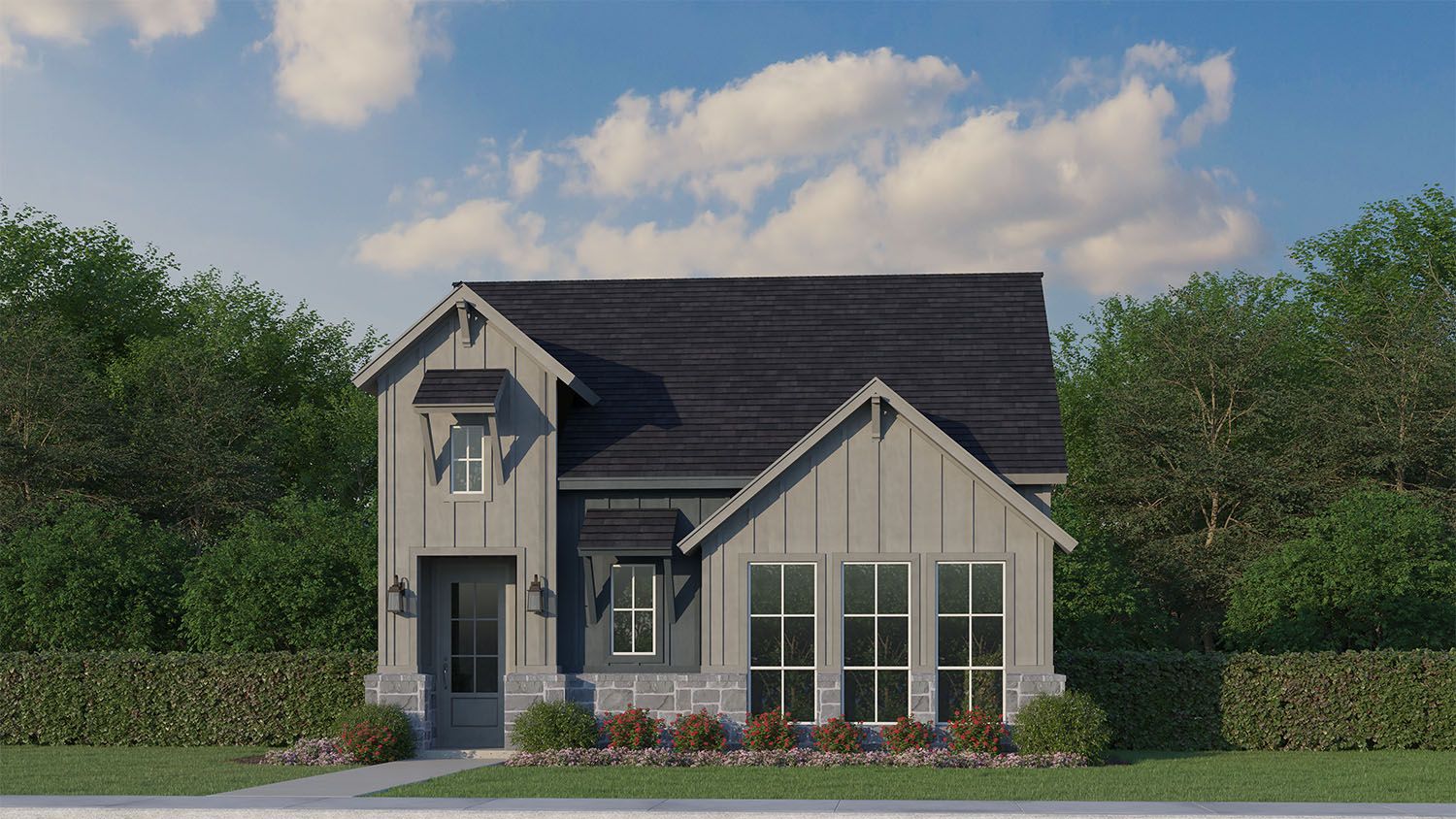 Plan 1451 Elevation F w/ Stone