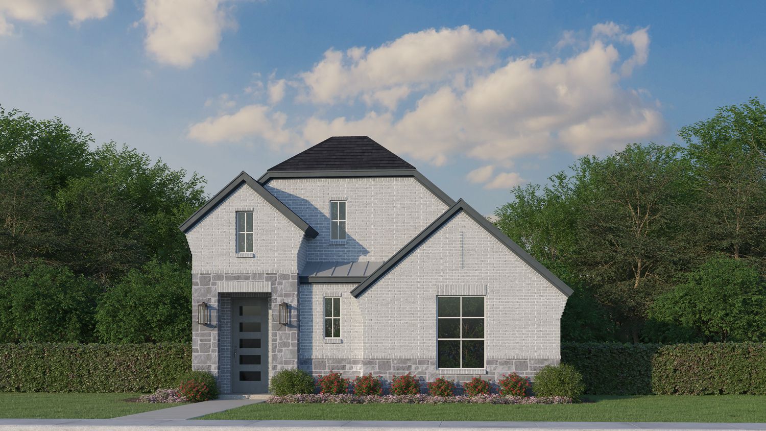 Plan 1451 Elevation G w/ Stone
