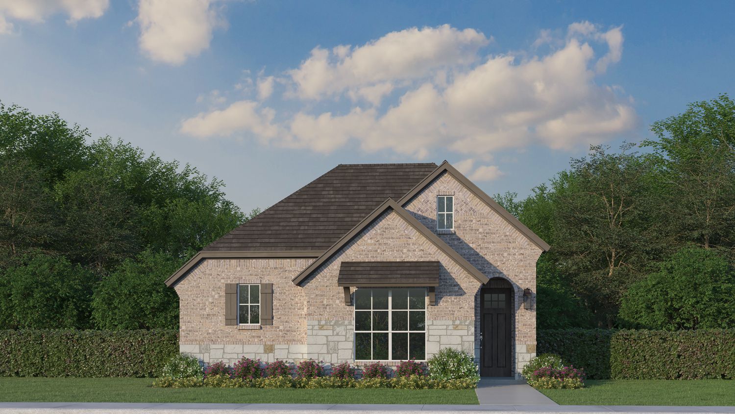 Plan 1452 Elevation E w/ Stone