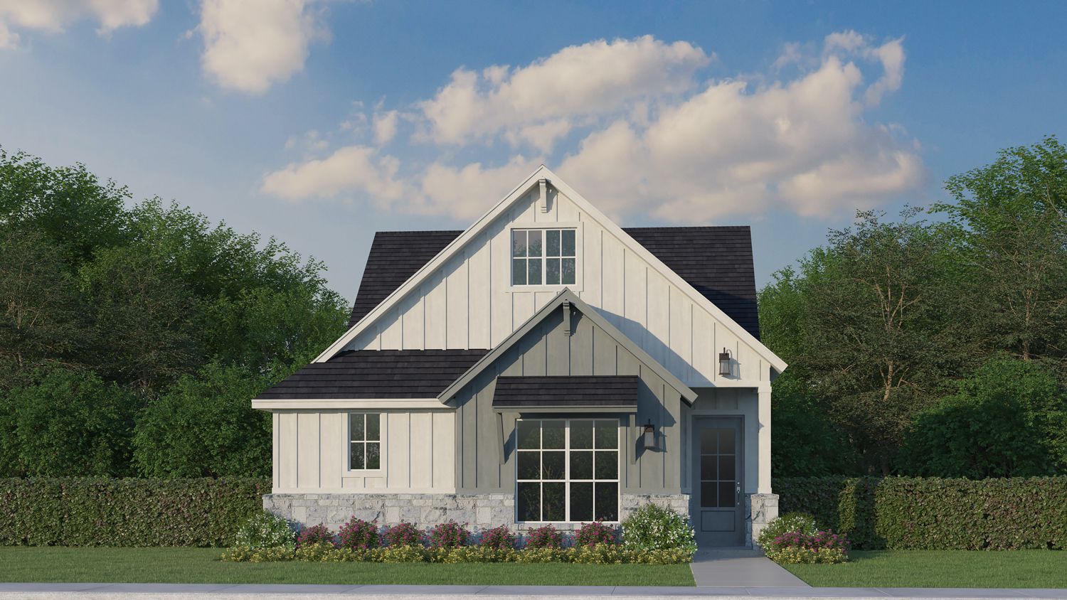 Plan 1452 Elevation F w/ Stone