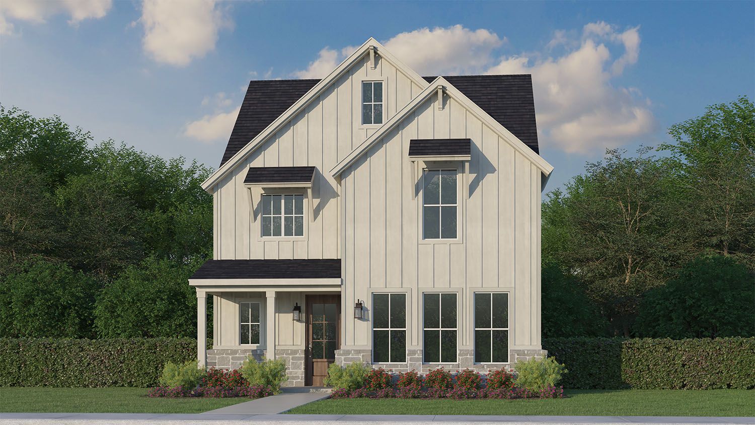 Plan 1456 Elevation F w/ Stone