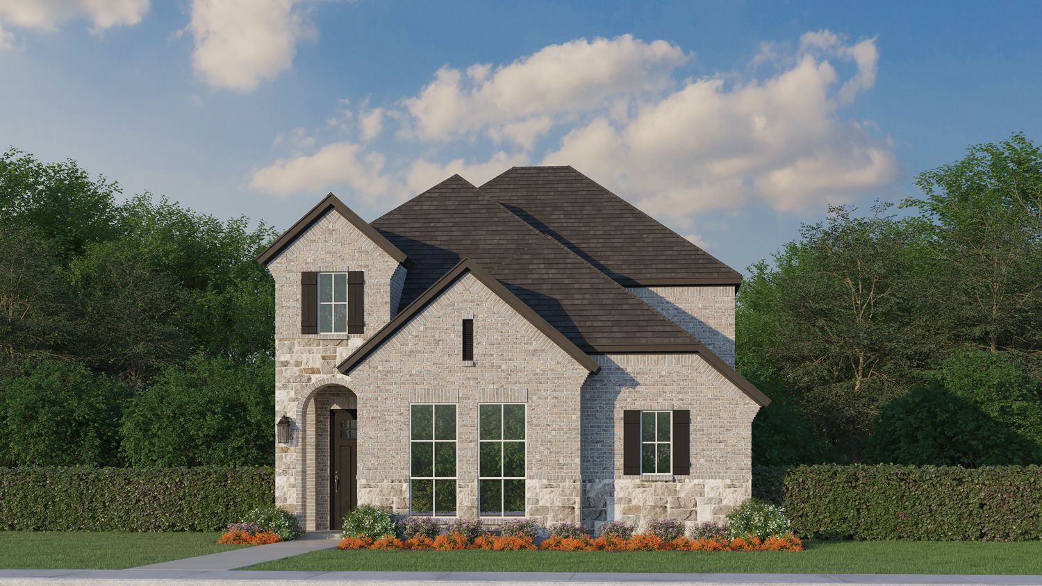 Plan 1459 Elevation D w/ Stone