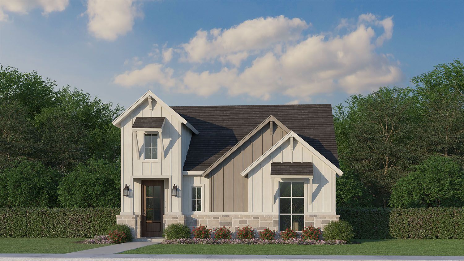 Plan 1450 Elevation E w/ Stone