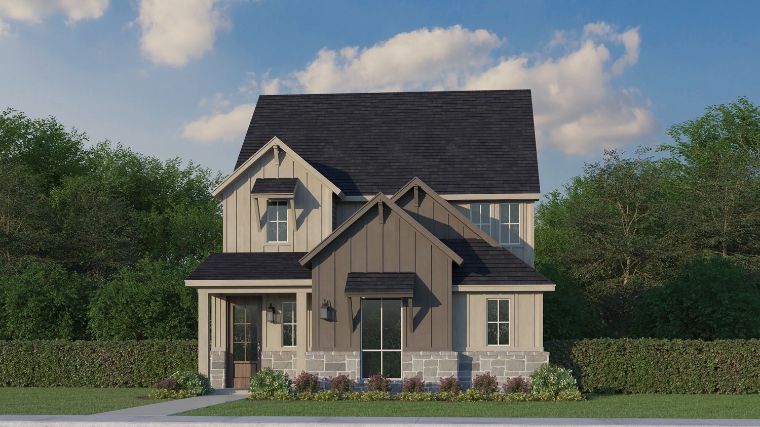 Plan 1460 Elevation E w/ Stone