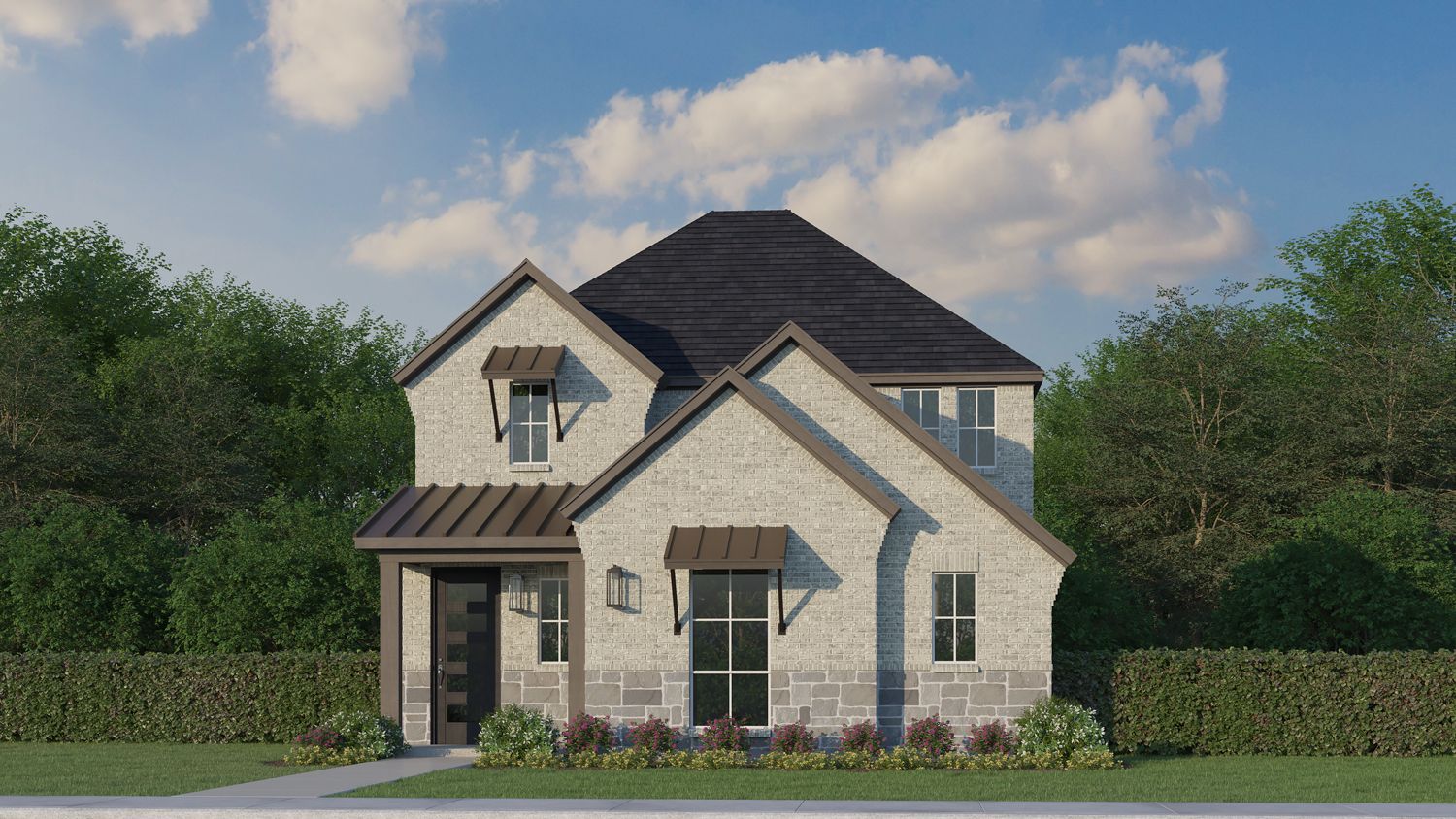 Plan 1460 Elevation F w/ Stone