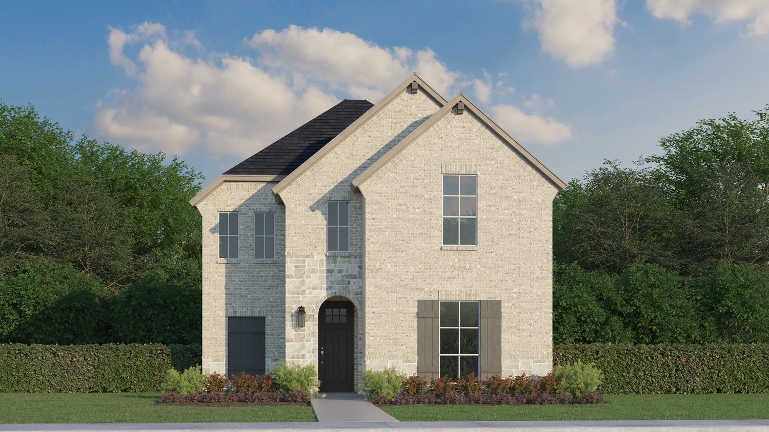 Plan 1461 Elevation D w/ Stone
