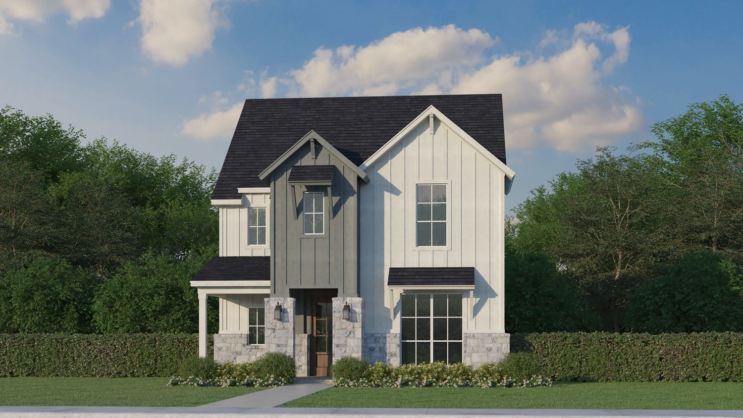 Plan 1462 Elevation E w/ Stone