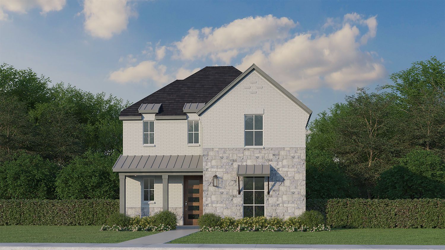 Plan 1462 Elevation F w/ Stone