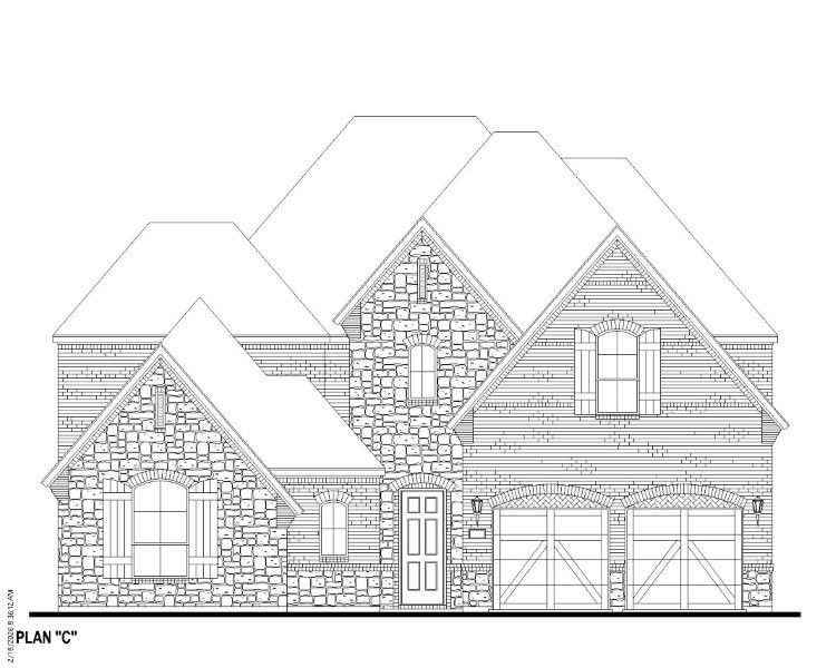 Plan 609 Elevation C w/ Stone