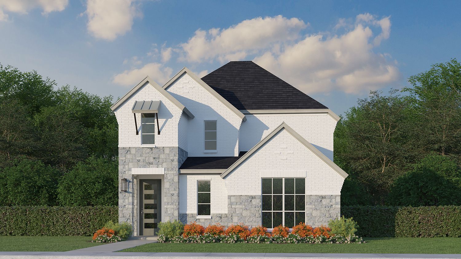 Plan 1453 Elevation G w/ Stone