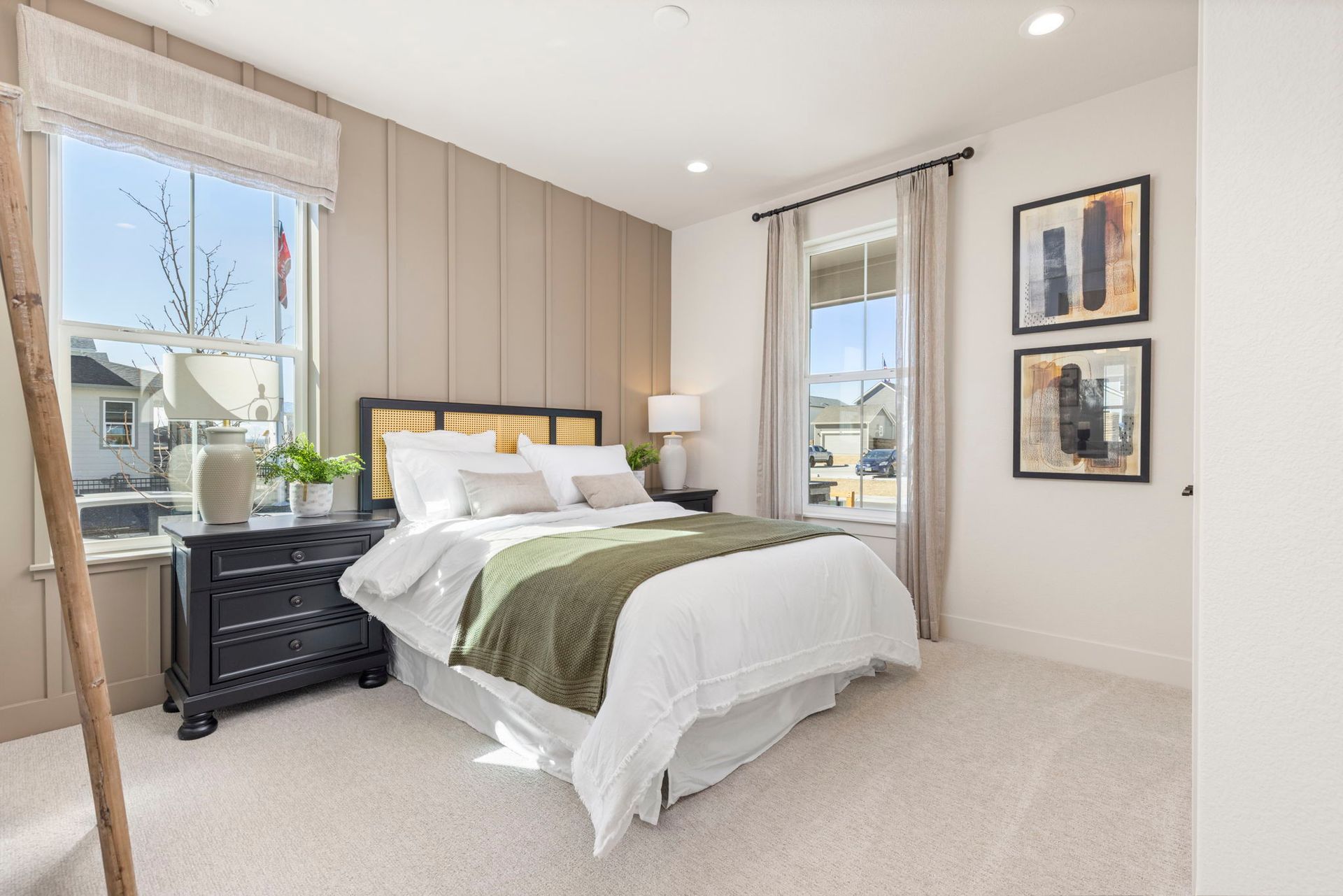 Primary Bedroom with Accent Chair and Dresser | Barefoot Villages Firestone
