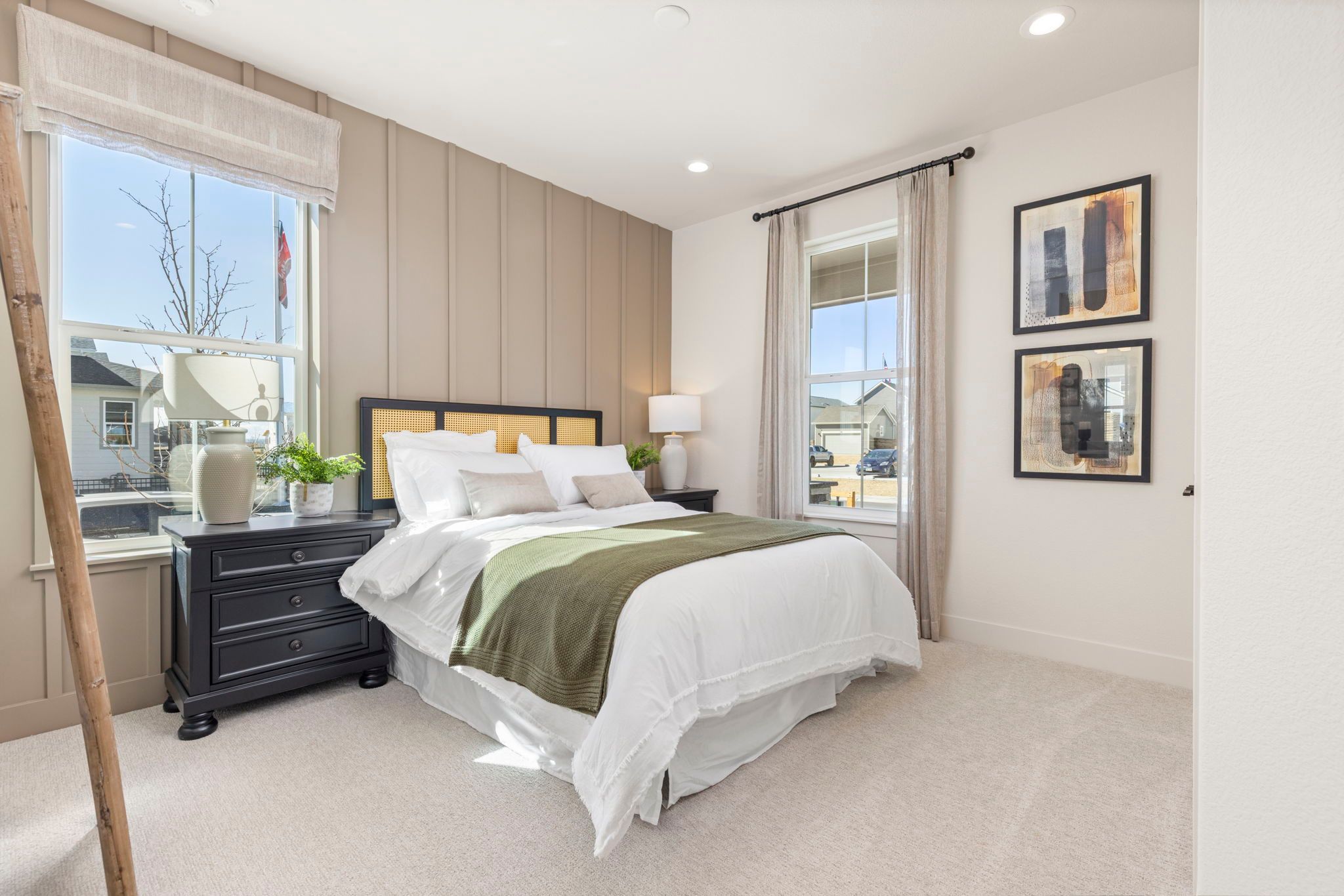 Primary Bedroom with Accent Chair and Dresser | Barefoot Villages Firestone