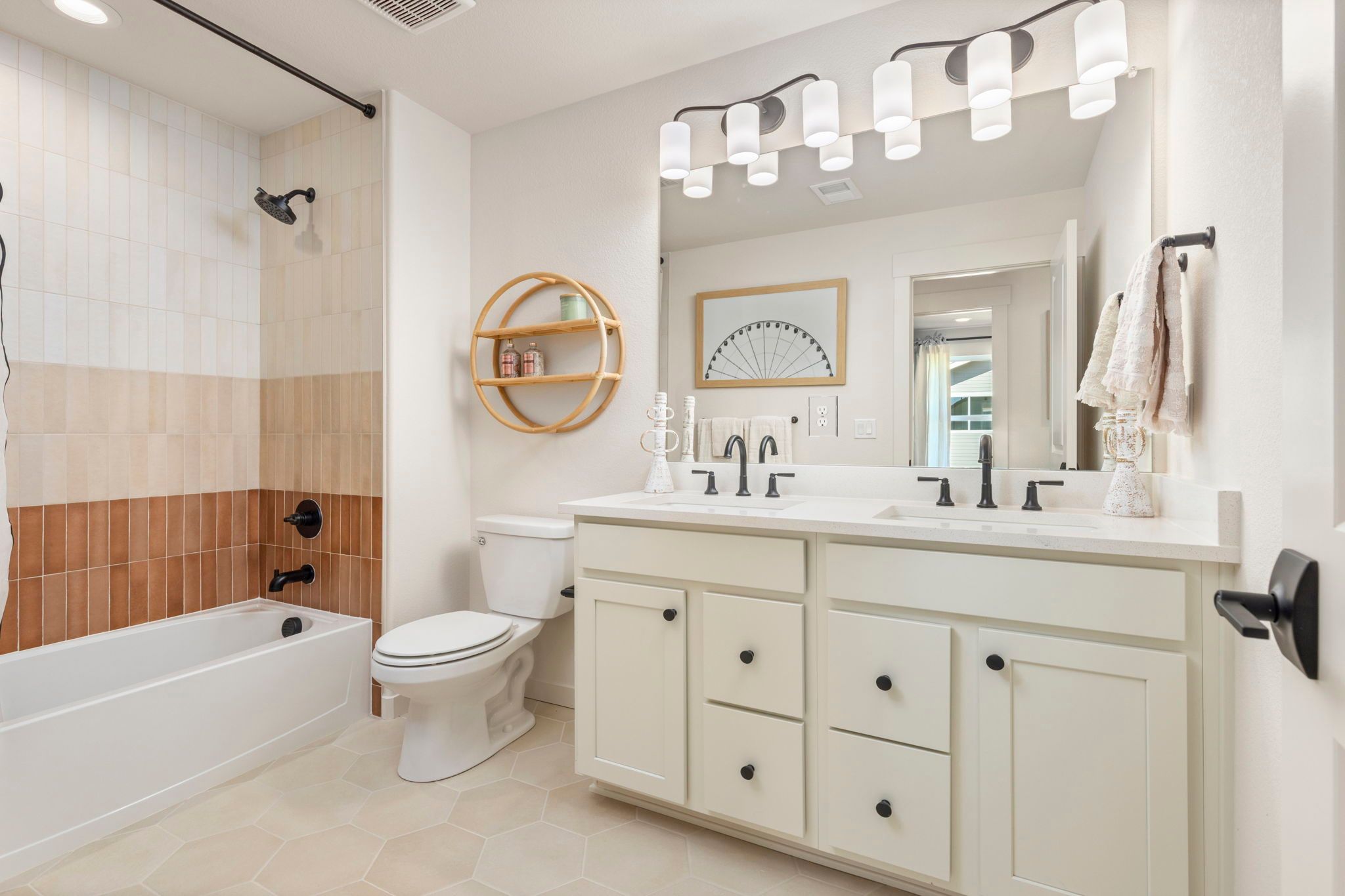 Full Bathroom with Vanity and Tub Shower | Barefoot Villages Firestone