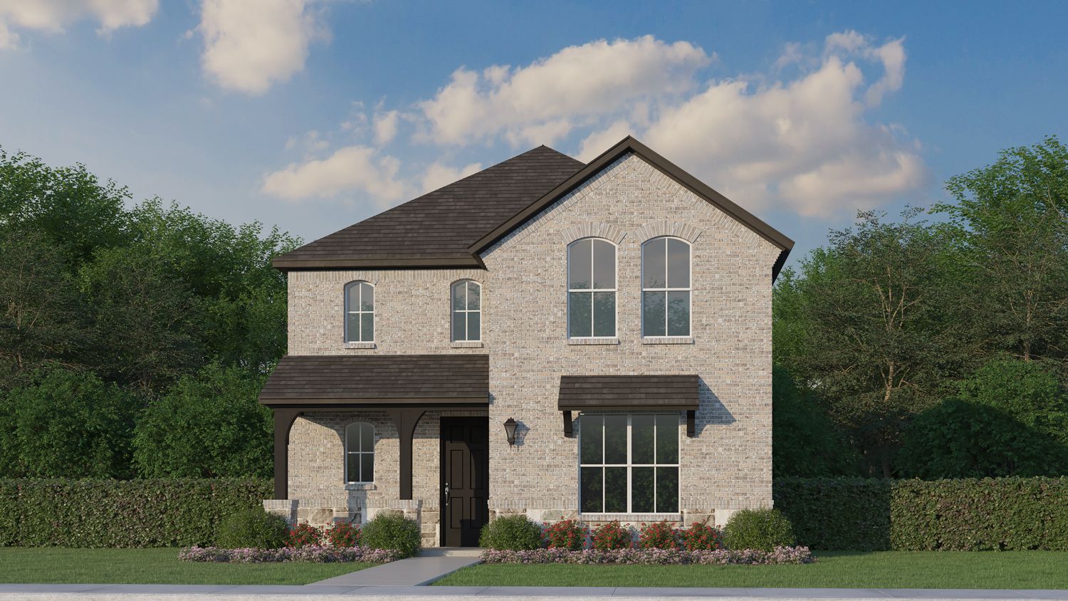 Plan 1457 Elevation A w/ Stone