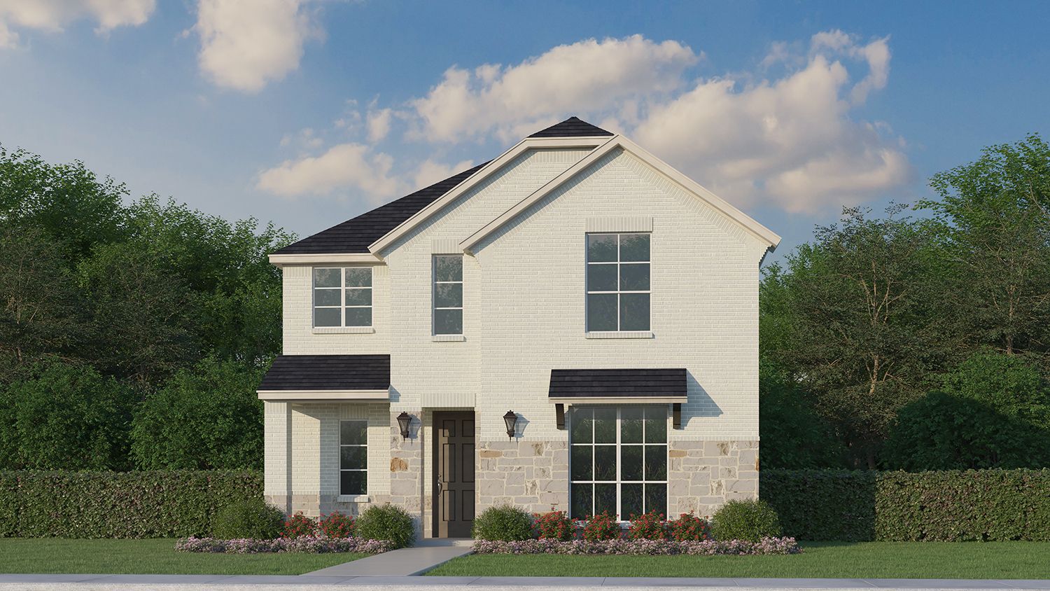 Plan 1457 Elevation D w/ Stone