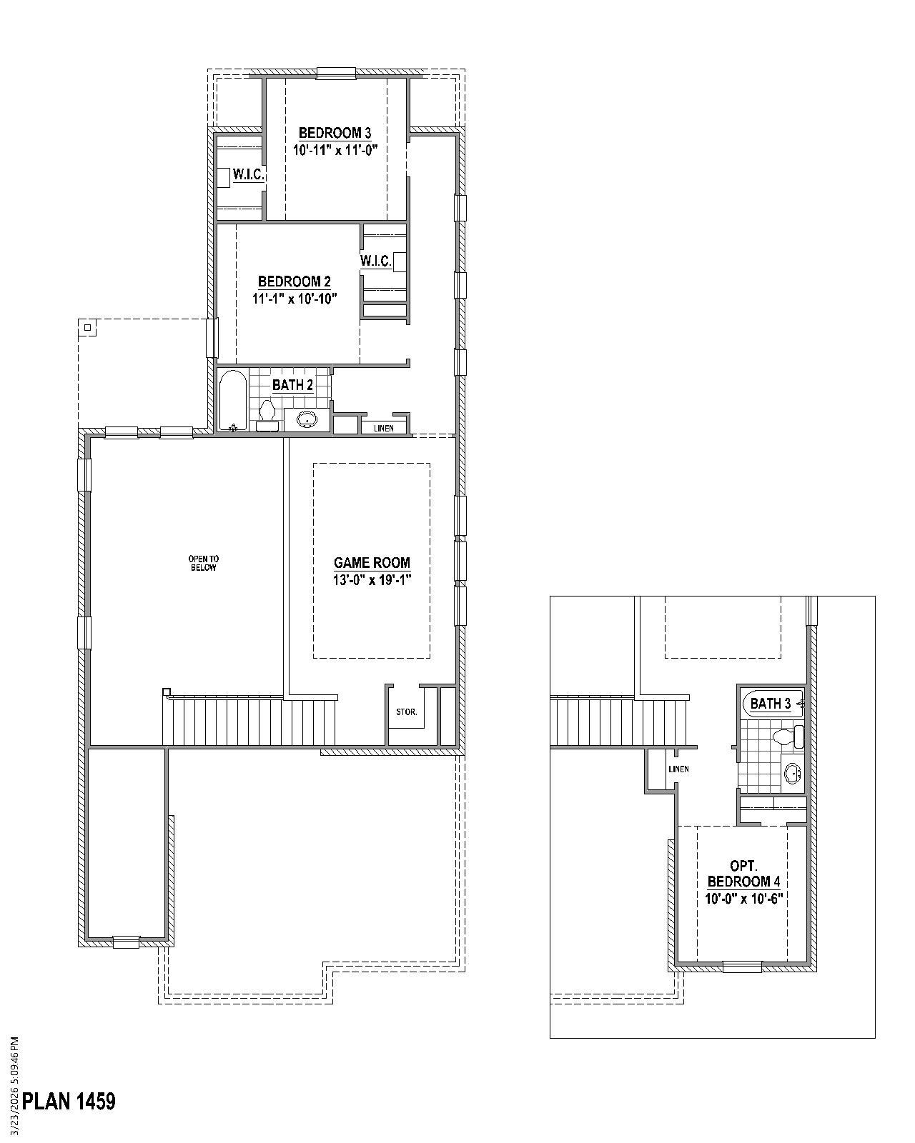 Plan 1459 2nd Floor