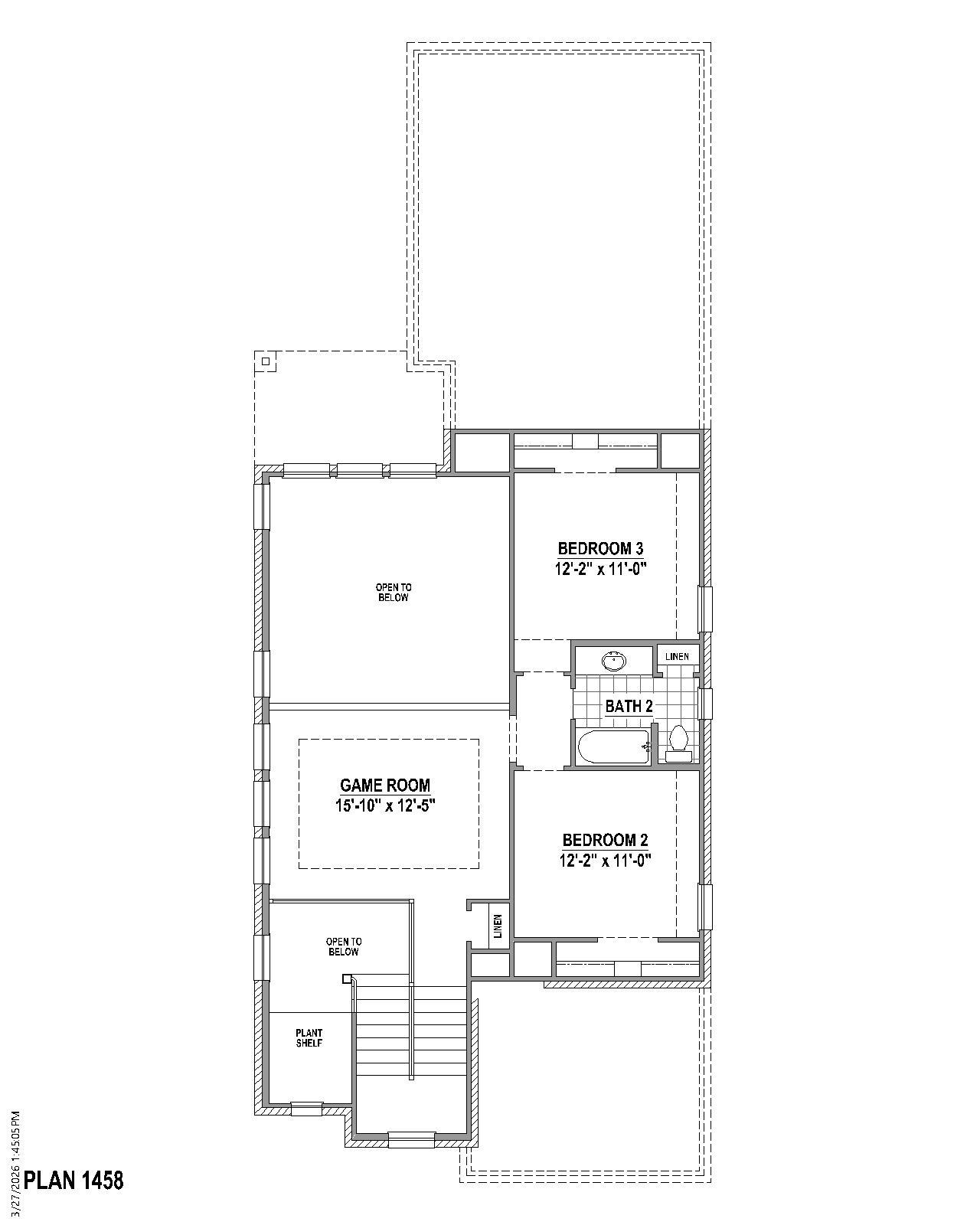 Plan 1458 2nd Floor