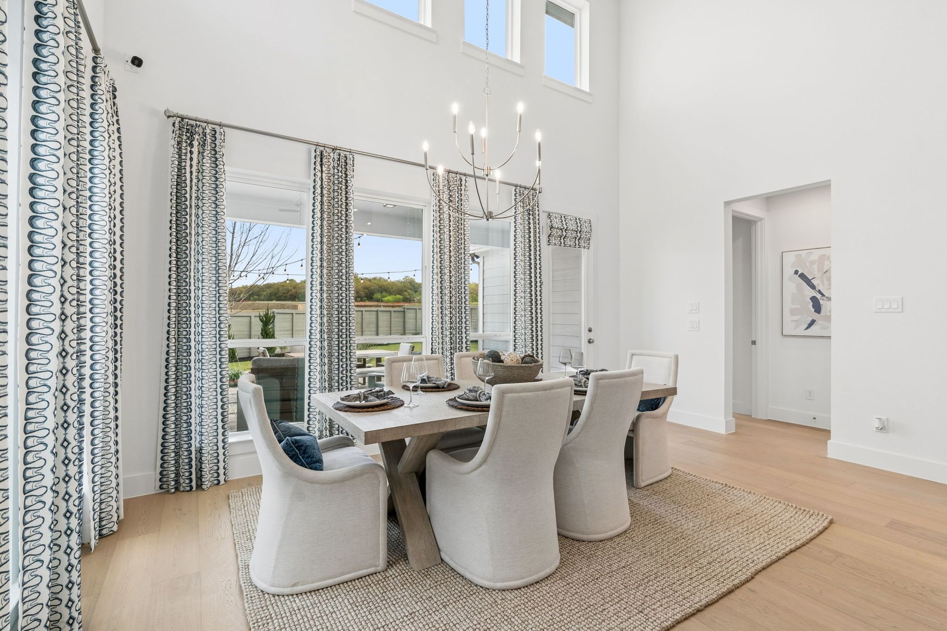 Two-Story Dining Room at Landmark in Denton