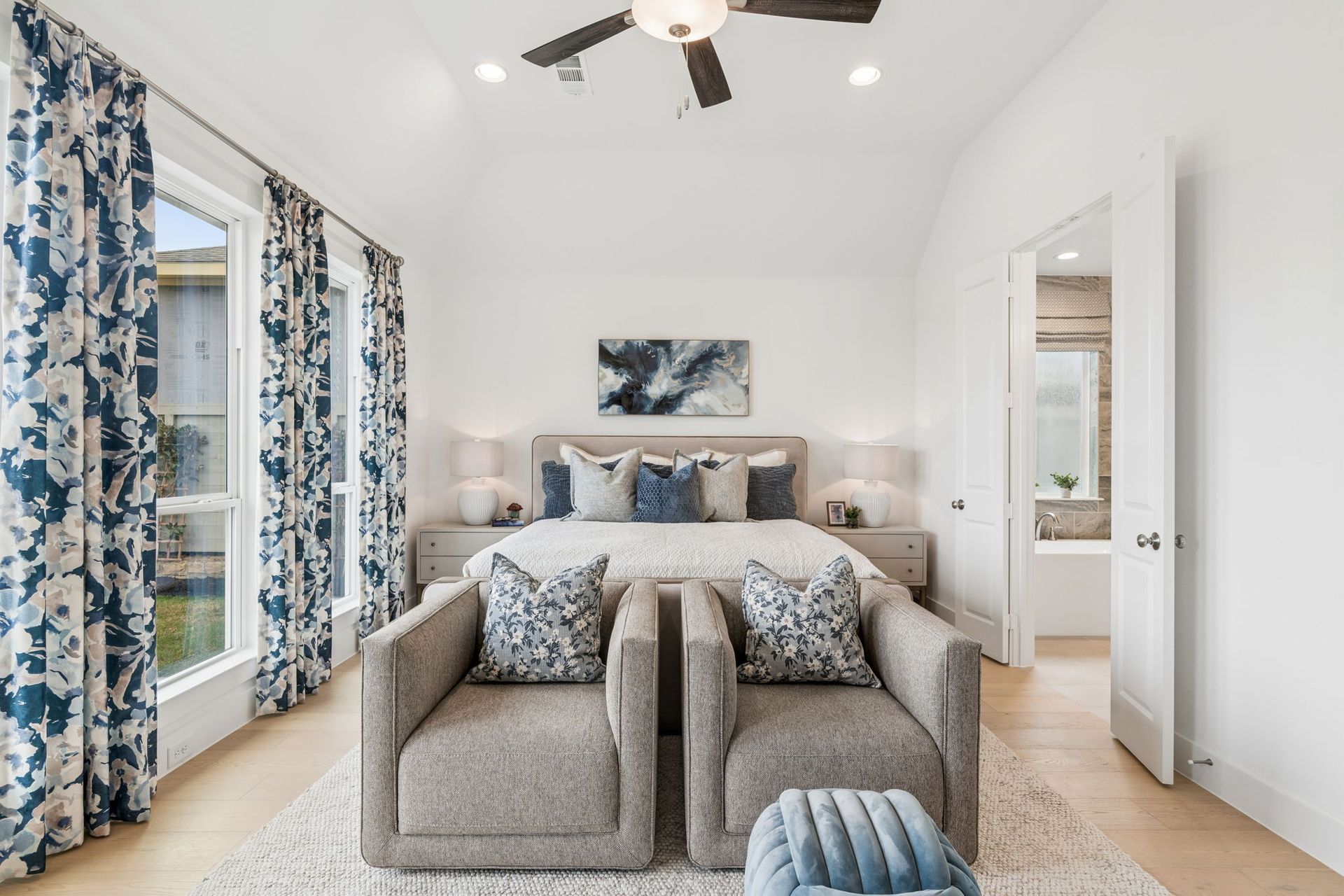 Landmark Model Home Primary Bedroom in Denton, TX