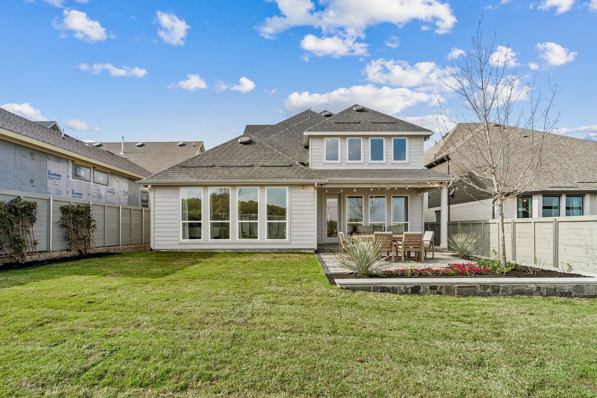 Rear Exterior of Landmark Model Home in Denton