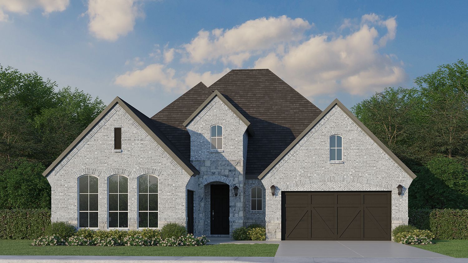 Plan 1631 Elevation A w/ Stone