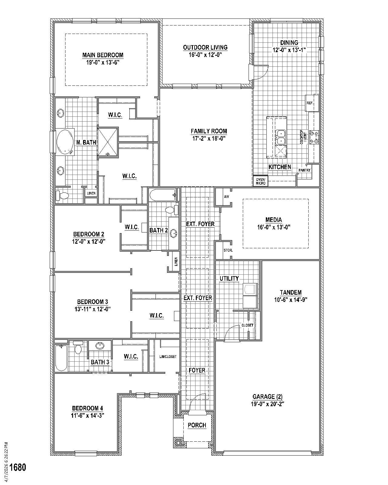 Plan 1680 1st Floor
