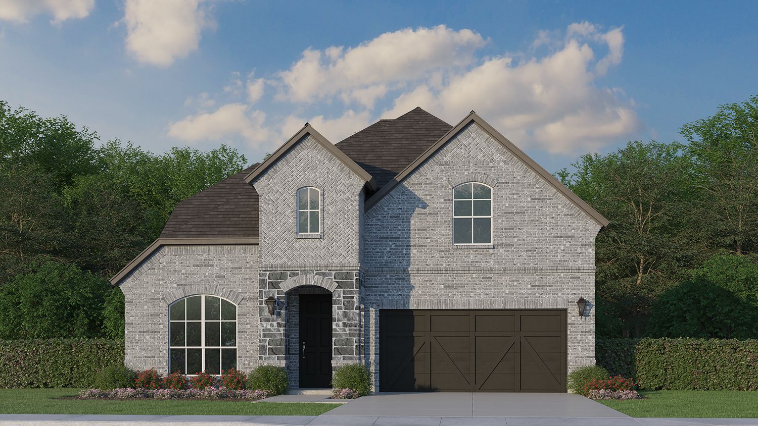 Plan 1155 Elevation A w/ Stone