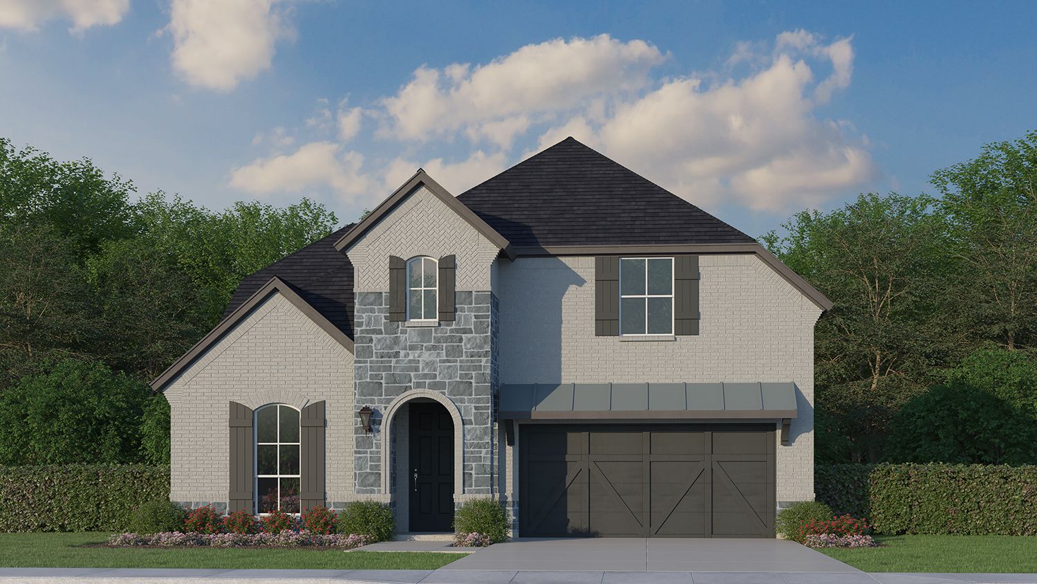 Plan 1155 Elevation C w/ Stone