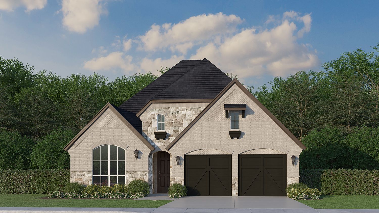 Plan 1120 Elevation E w/ Stone