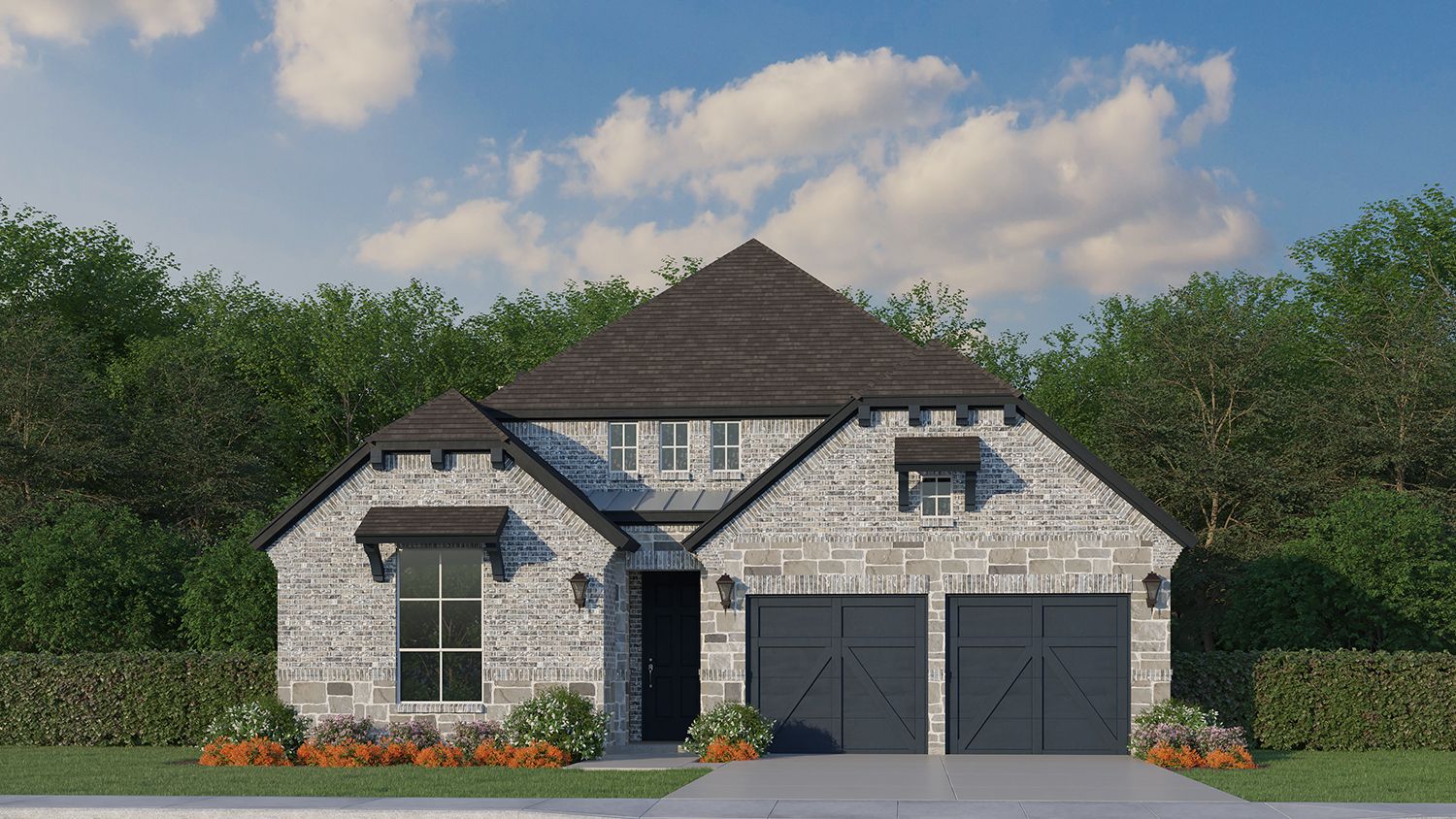 Plan 1134 Elevation B w/ Stone