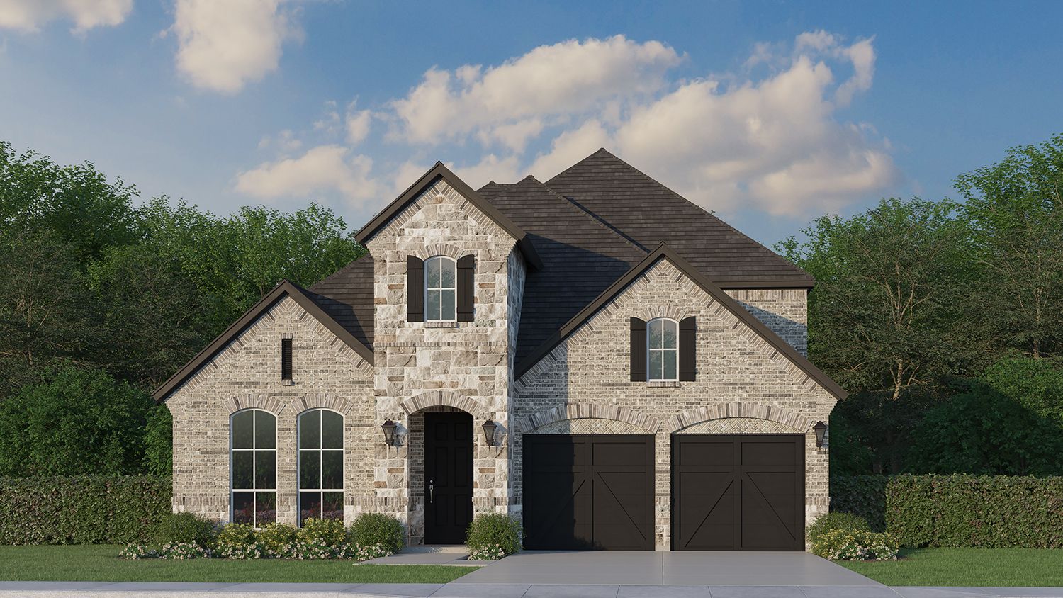 Plan 1138 Elevation A w/ Stone