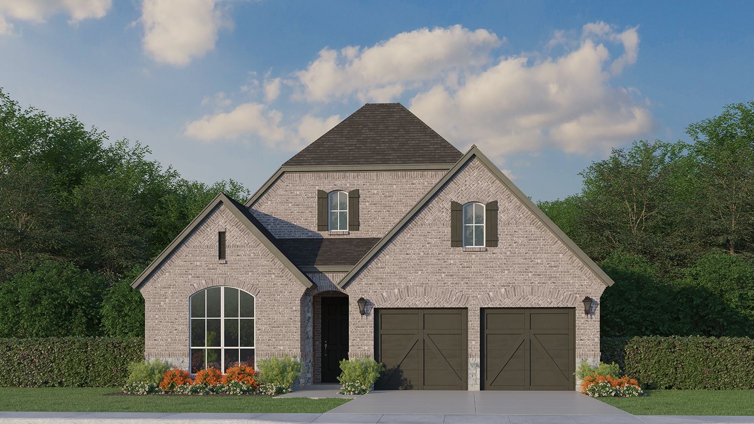 Plan 1145 Elevation A w/ Stone