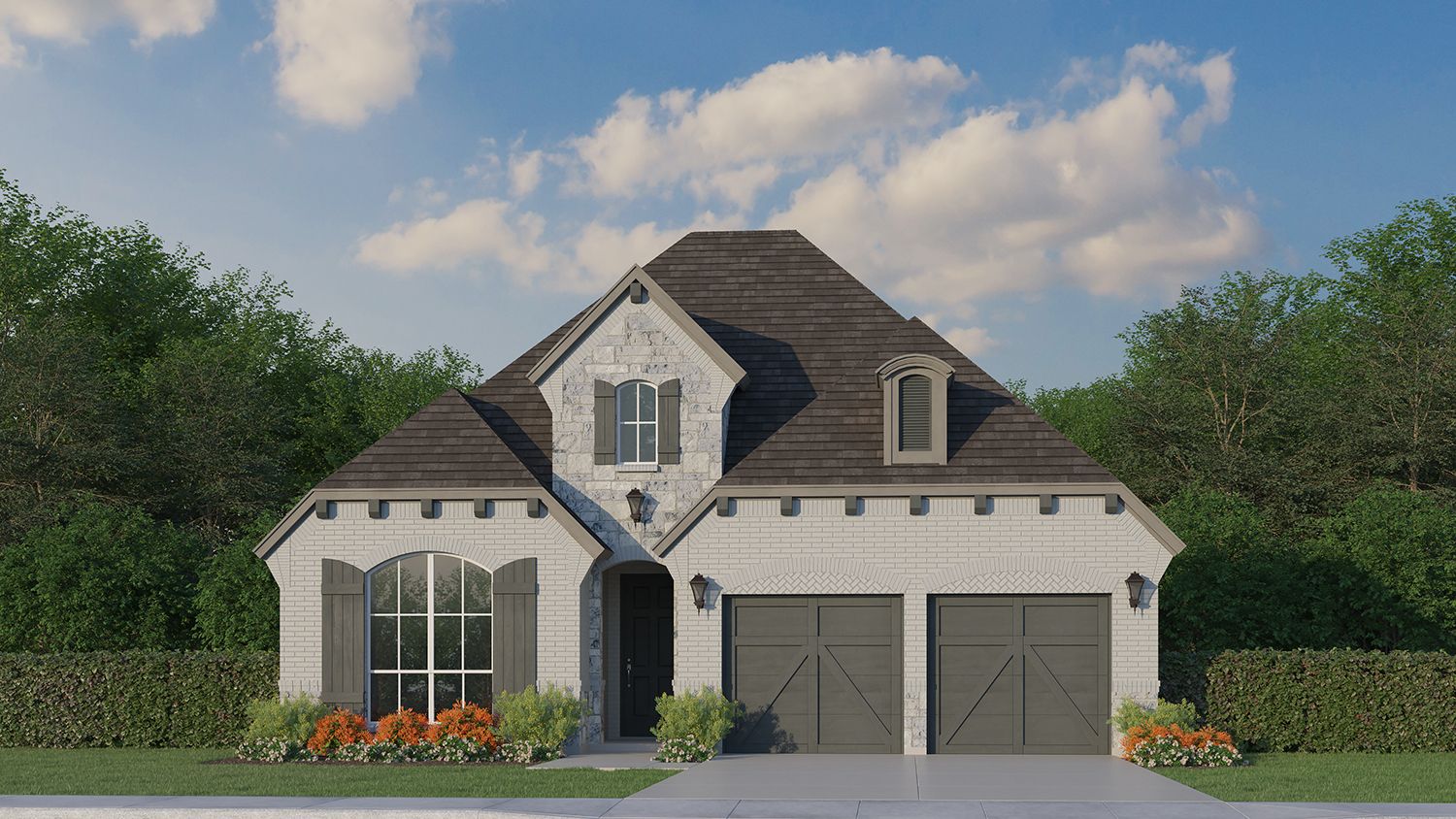 Plan 1145 Elevation C w/ Stone