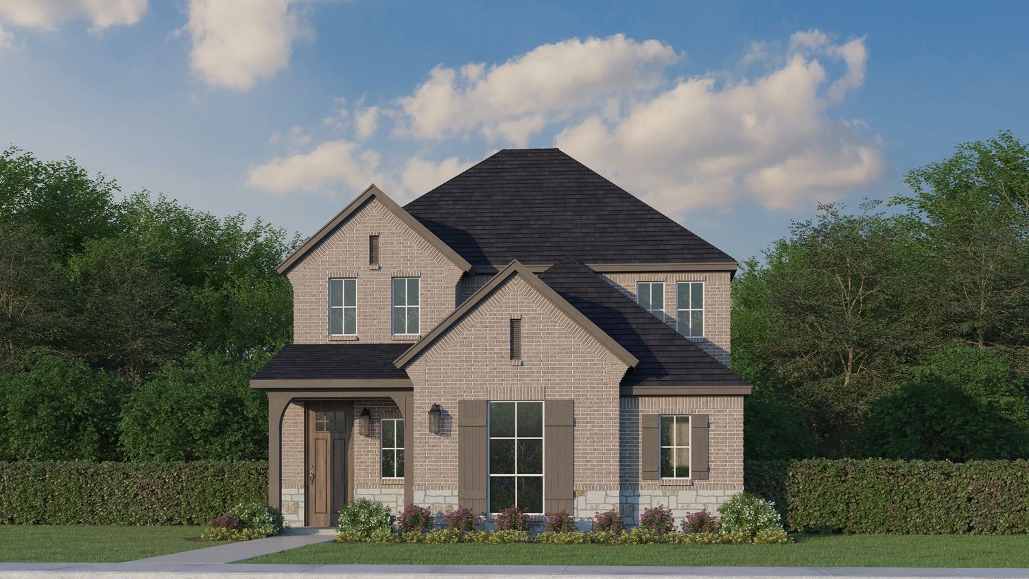 1709 Clover Elevation D w/ Stone