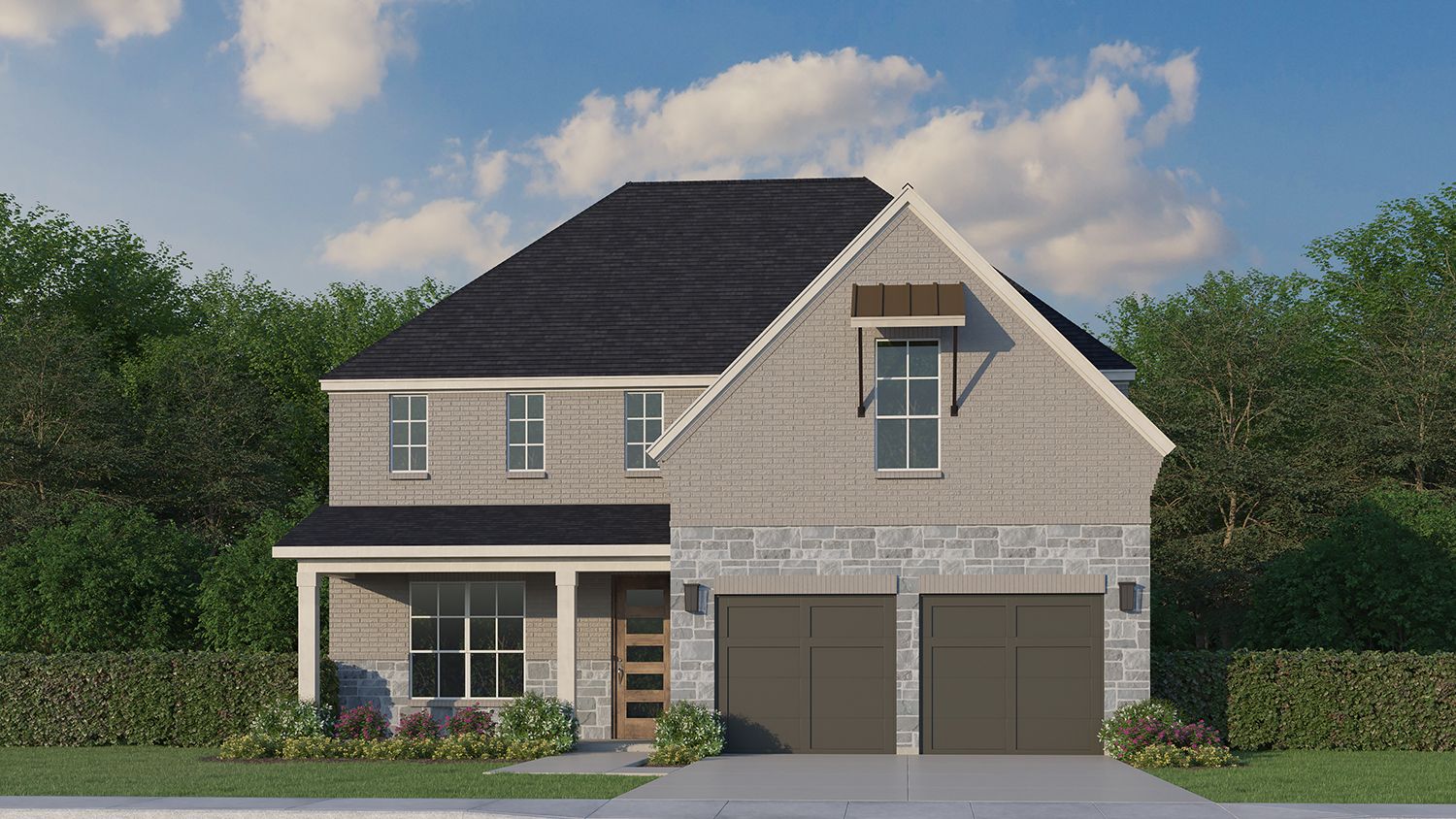 Plan 1148 Elevation D w/ Stone