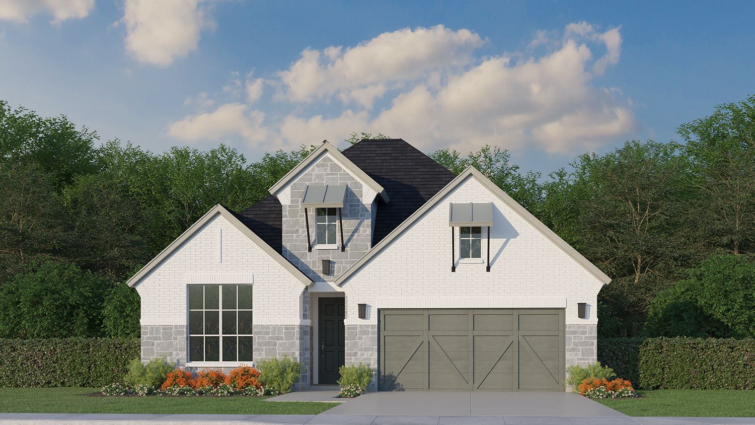 Plan 1147 Elevation C w/ Stone