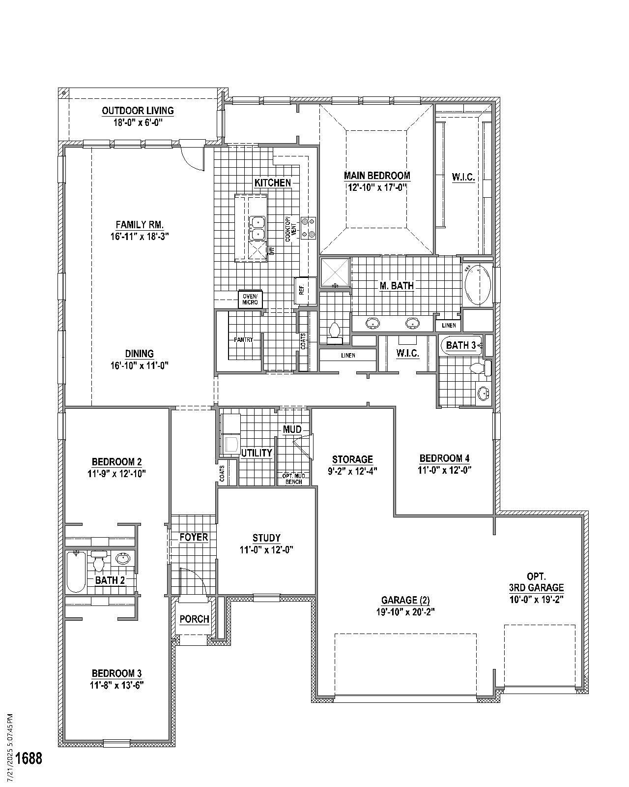 Plan 1688 1st Floor (3C)