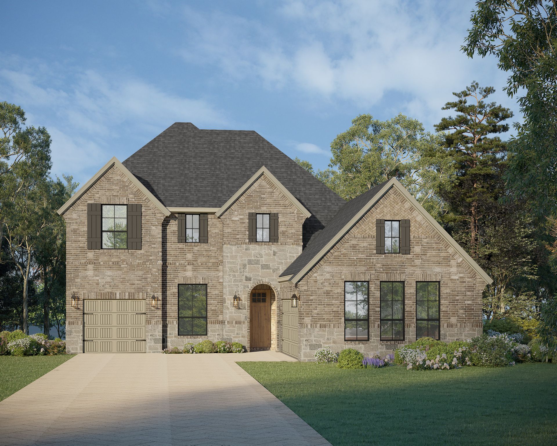 2405 Junction Elevation E w/ Stone